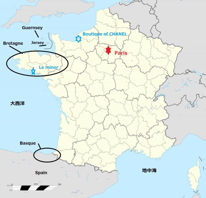 フランス　ブルターニュ地方地図